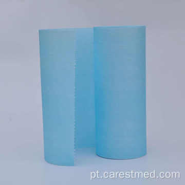 Lençol médico descartável à prova de água em rolos de papel + material de filme PE